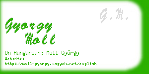 gyorgy moll business card