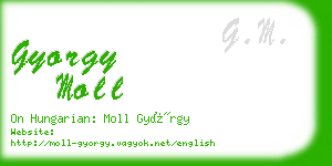 gyorgy moll business card